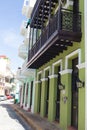 San Sebastian street of old San Juan, Puerto Rico Royalty Free Stock Photo