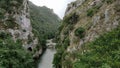 San Severino - Panoramica della Gola del Diavolo dal ponte sul Mingardo