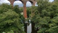 San Severino - Panoramica del ponte ferroviario sul Mingardo