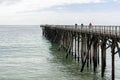 People at San Simeon Pier, California, USA