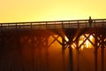 San Simeon pier with waves, near Hearst Castle, California, USA