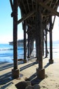 San Simeon pier with waves, near Hearst Castle, California, USA