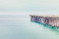 San Simeon pier on the William Randolph Hearst Memorial beach, California