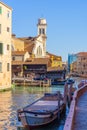 San Trovaso canal and church, in Venice Royalty Free Stock Photo