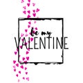 San Valentin Day Card. Handdrawn Sparkle For Anniversary. Vintag