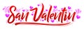 San Valentin, Valentines day spanish text