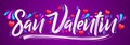 San Valentin, Valentines day spanish text - vector banner lettering design