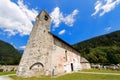 San Vigilio Church with Macabre Dance - Pinzolo Royalty Free Stock Photo