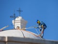 San Xavier del Bac Mission - Restoration Worker