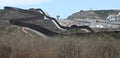 San Ysidro, CA, USA - July 30, 2023: The USA Mexico Border Wall near Border Field State Park Beach Royalty Free Stock Photo