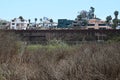 San Ysidro, CA, USA - July 30, 2023: The USA Mexico Border Wall near Border Field State Park Beach