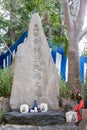 Sanada Yukimura Monument at Yasui Shrine in Tennoji, Osaka, Japan. This shrine is a place by the