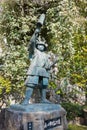 Sanada Yukimura Statue at Sanko Shrine in Tennoji, Osaka, Japan. He was the leading general on the