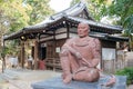 Sanada Yukimura Statue at Yasui Shrine in Tennoji, Osaka, Japan. He was especially known as the