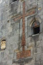Sanahin Monastery in Armenia, Fragments of old historic walls wi