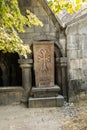 Sanahin Monastery in Armenia, Fragments of old historic walls wi