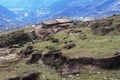 view of the hilly terrain en-route to Sanasar, near Patnitop, Jammu Kashmir