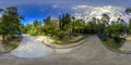 Sanatorium Actor in Sochi. Treatment and rest. Spherical Panorama Royalty Free Stock Photo