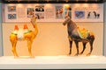 a sancai-glazed pottery figure of a horse and camel at Museum in Beijing, China