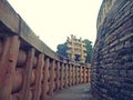 sanchi stupa gate ( toranas of sanchi stupa) at Sanchi Royalty Free Stock Photo