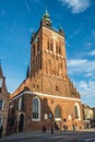 Sanct Catherine's gothic church in the Old City of Gdansk, Poland.