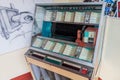 SANCTI SPIRITUS, CUBA - FEB 7, 2016: Vintage jukebox in Sancti Spiritus, Cu