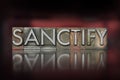 Sanctify Letterpress Royalty Free Stock Photo