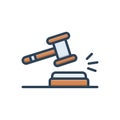 Color illustration icon for Sanction, penalty and punishment