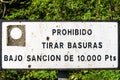 sanction sign in a town in Asturias Royalty Free Stock Photo