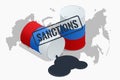 Sanctions, embargo on russian gas and oil. russia aggressor, war. Transportation, delivery, transit of natural gas. Gas