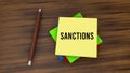 sanctions and key takeaways concept Royalty Free Stock Photo