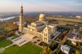 Basilica of Our Lady of Lichen in Poland. Aerial view Royalty Free Stock Photo
