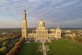 Basilica of Our Lady of Lichen in Poland. Aerial view Royalty Free Stock Photo