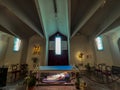 Sanctuary of the Basilica of Our Lady of the Rosary in Pompeii. Final resting place, grave of Beato Bartolo Longo, blessed of the