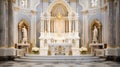 sanctuary catholic church altar Royalty Free Stock Photo