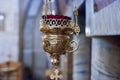 A sanctuary lamp in a Arabic Christian church