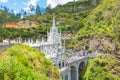 Sanctuary of Las Lajas Ipiales Colombia lateral view