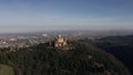 Sanctuary of the Madonna di San Luca basilica, aerial view. Bologna, Italy Royalty Free Stock Photo