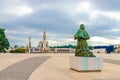 Sanctuary of Our Lady of Fatima with Basilica of Our Lady of the Rosary catholic church Royalty Free Stock Photo
