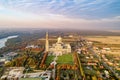 Sanctuary of Our Lady of Lichen in Poland. Aerial view Royalty Free Stock Photo