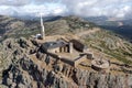 Sanctuary of Our Lady of Pena de Francia, dedicated to Maria, in the municipality of El Cabaco, Salamanca. Governed by the Royalty Free Stock Photo