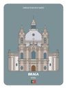 Sanctuary of Our Lady of Sameiro in Braga, Portugal. Architectural symbols of European cities