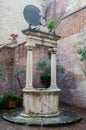 Water well of the Santuary of Santa Caterina, Siena Royalty Free Stock Photo