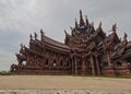 Sanctuary of truth intricate wood detailing side elevation Royalty Free Stock Photo