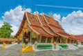 sanctuary, Wang Kham Temple, Khao Wong District, Kalasin Province, with the blue sky cloud.The public property in Thailand Royalty Free Stock Photo