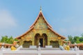 sanctuary, Wat Wang Kham Temple, Khao Wong District, Kalasin Province, with the blue sky cloud.The public property in Thailand Royalty Free Stock Photo