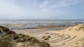 Sand access dunes sandy beach in Lege Cap-Ferret atlantic ocean coast France Royalty Free Stock Photo