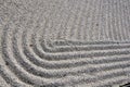 Sand art of Zen philosophy at Garden of Tenryuji Temple, Kyoto Royalty Free Stock Photo