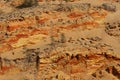 Sand background of the colored sand cliffs at Rainbow Beach in Queensland, Australia Royalty Free Stock Photo