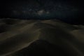 Sand mountain with star background Royalty Free Stock Photo